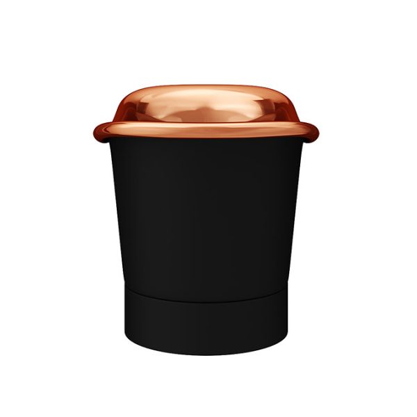 Trafalgar Matt Black 1700 x 710mm Double Ended Slipper Roll Top Bath Tub (Copper Inside) - Image 7
