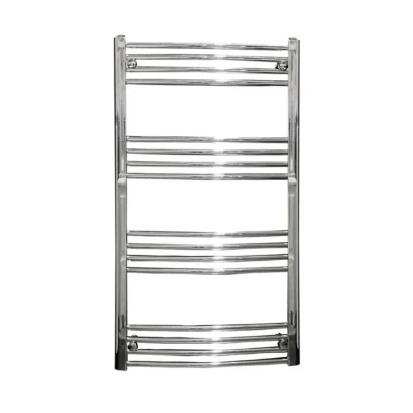Reina Capo H1200 x W400mm Chrome Curved Electric Towel Rail   ON/OFF Element