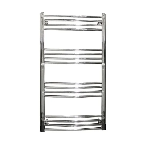 Reina Capo H1200 x W500mm Chrome Curved Electric Towel Rail   ON/OFF Element