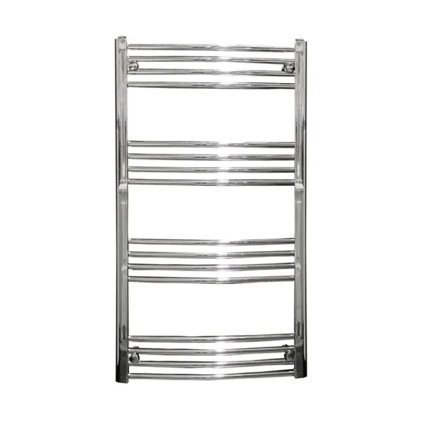 Reina Capo H1600 x W400mm Chrome Curved Electric Towel Rail   ON/OFF Element