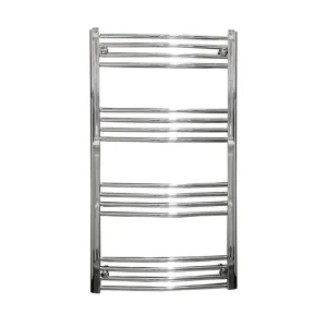 Reina Capo H1600 x W500mm Chrome Curved Electric Towel Rail   ON/OFF Element