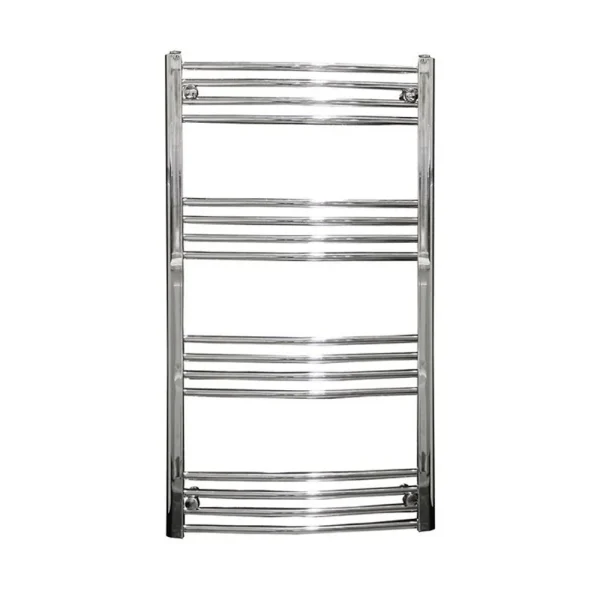 Reina Capo H1600 x W500mm Chrome Curved Electric Towel Rail   ON/OFF Element