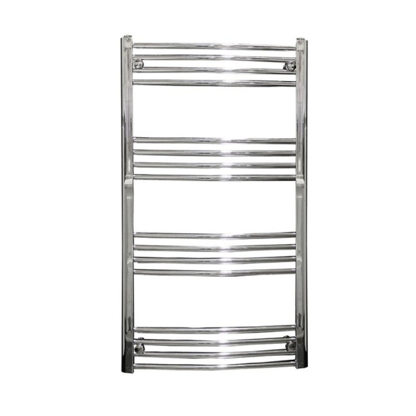 Reina Capo H1000 x W500mm Chrome Curved Electric Towel Rail   ON/OFF Element