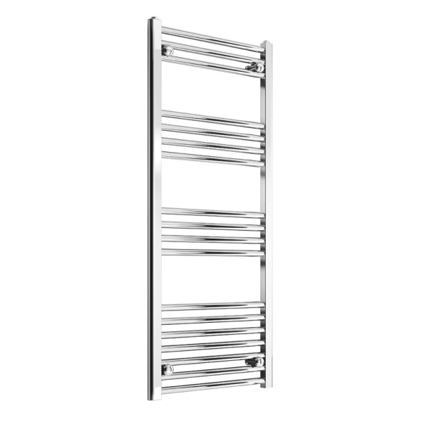 Reina Capo H1200 x W400mm Chrome Flat Electric Towel Rail   ON/OFF Element