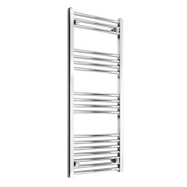 Reina Capo H1200 x W600mm Chrome Flat Electric Towel Rail   ON/OFF Element