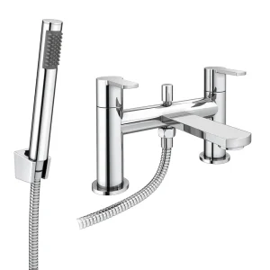 Brooklyn Modern Chrome Bath Shower Mixer Tap inc. Shower Kit
