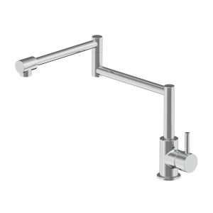 Bower Modern Round Deck Mounted Pot Filler Kitchen Tap   Chrome