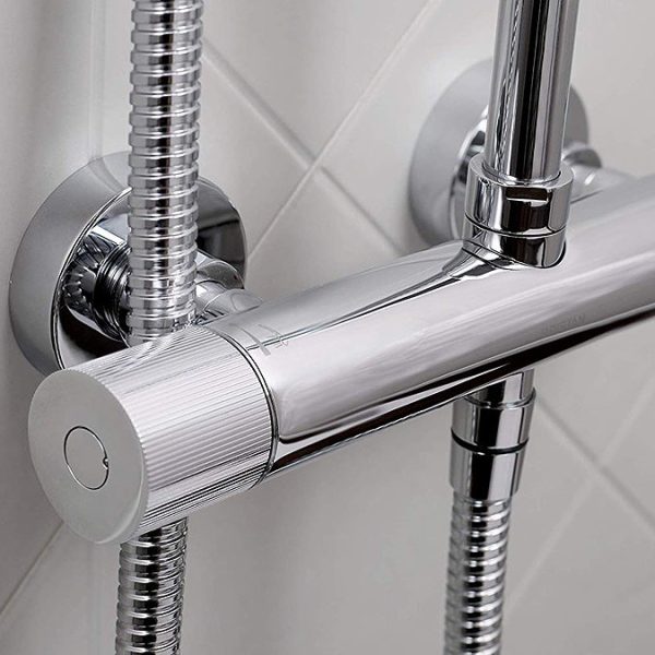 Bristan Carre Exposed Fixed Head Bar Shower with Diverter + Kit - Image 3