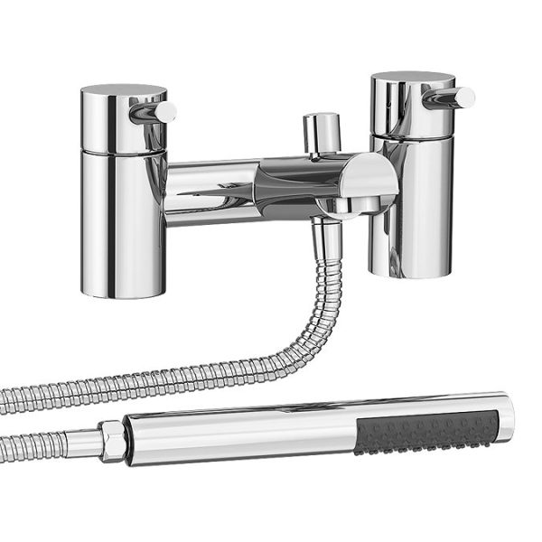 Cruze Contemporary Bath Shower Mixer with Shower Kit   Chrome - Image 3