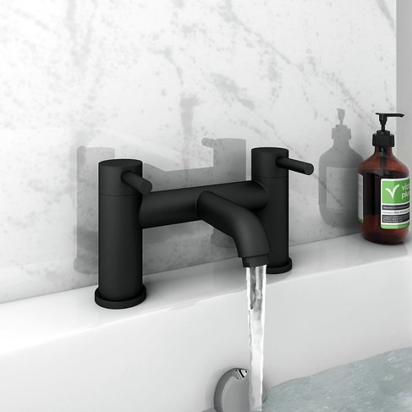Arezzo Round Matt Black Tap Package (Bath + Basin Tap) - Image 3