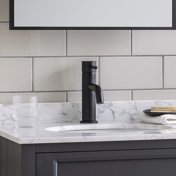 Arezzo Round Matt Black Basin Mono Mixer Tap - Image 5