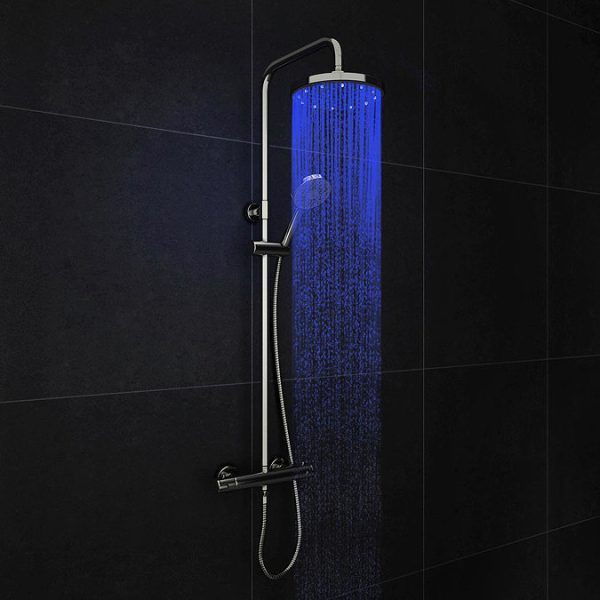 Cruze Modern LED Thermostatic Shower   Chrome - Image 3