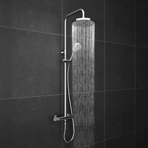 Cruze Modern Thermostatic Shower   Chrome