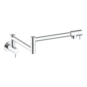 Bower Modern Round Wall Mounted Pot Filler Kitchen Tap   Chrome