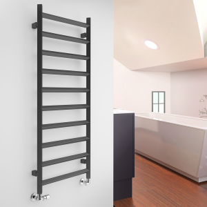 Terma Crystal Modern Grey Heated Towel Rail 1200 x 500mm