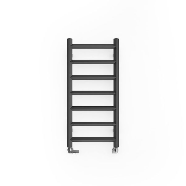 Terma Crystal Modern Grey Heated Towel Rail 840 x 400mm - Image 4