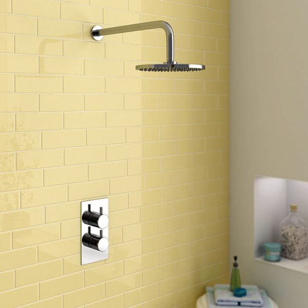 Cruze Concealed Modern Shower Package with Valve + Fixed Round Head - Image 5