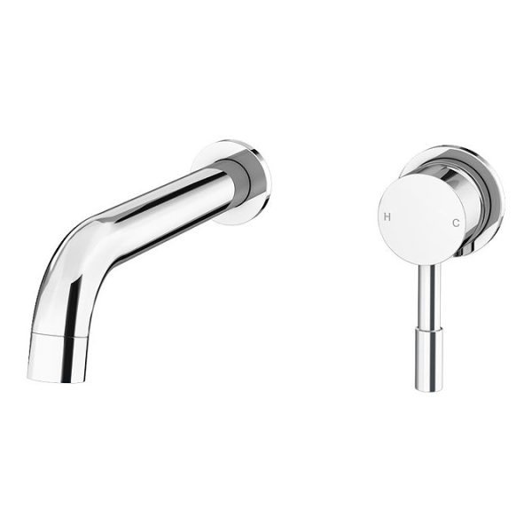 Cruze Round Chrome Wall Mounted (2TH) Basin Mixer Tap - Image 3