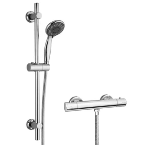 Cruze Bar Shower Package with Valve + Slider Rail Kit Chrome