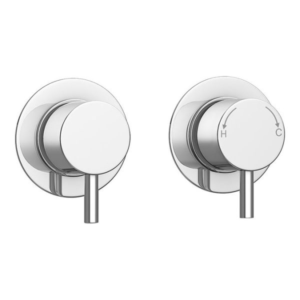 Cruze Round Concealed Individual Stop Tap + Thermostatic Control Valve with 300mm Shower Head - Image 5