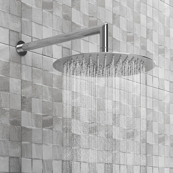Cruze Round Concealed Individual Stop Tap + Thermostatic Control Valve with 300mm Shower Head - Image 2