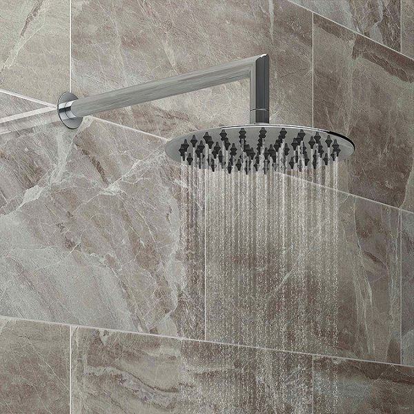 Cruze Round Push Button Shower Valve Pack with Handset + Rainfall Shower Head - Image 2