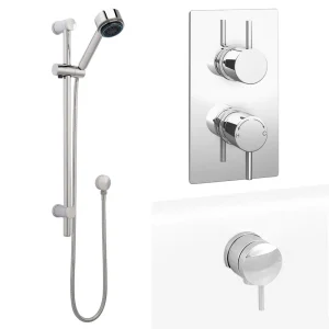Cruze Shower Package Including Valve, Slider, and Overflow Filler