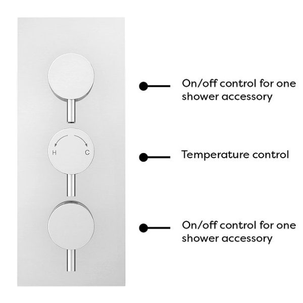 Cruze Shower Bath + Concealed 2 Outlet Shower Pack (1700 B Shaped with Screen + Panel) - Image 3