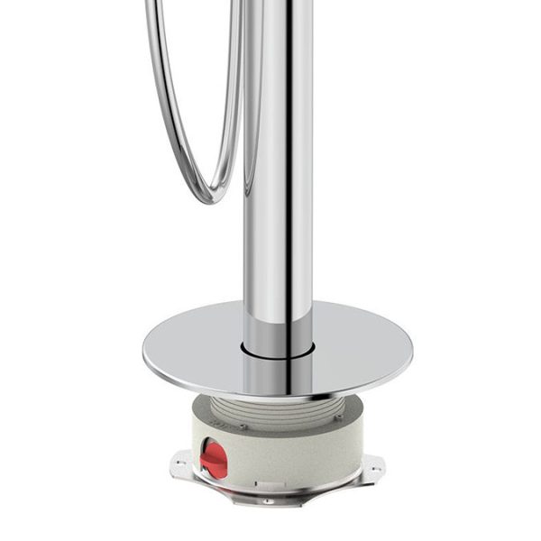 Cruze Round Thermostatic Floor Mounted Freestanding Bath Shower Mixer Chrome - Image 4