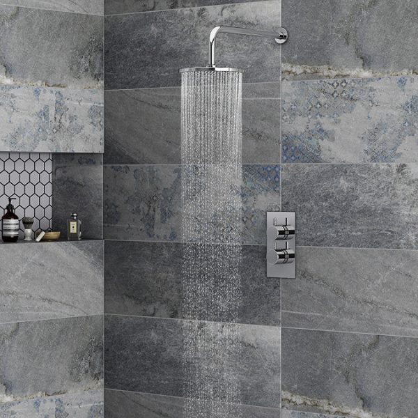 Cruze Concealed Modern Shower Package with Valve + Fixed Round Head - Image 8