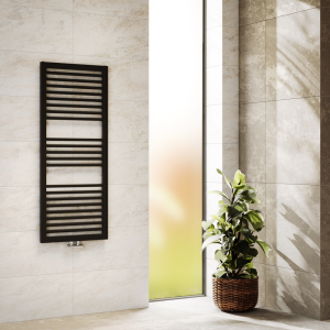 Cruze Designer Heated Towel Rail   Matt Black (1228 x 500mm)