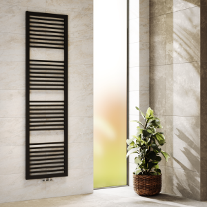 Cruze Designer Heated Towel Rail   Matt Black (1813 x 500mm)