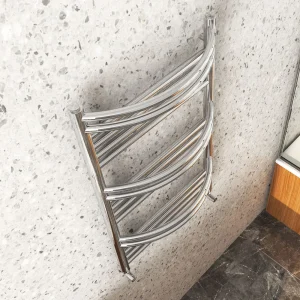 Cruze Curved Heated Towel Rail   W504mm x H850mm  Chrome