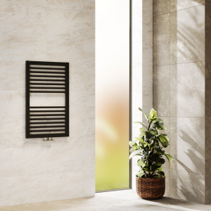 Cruze Designer Heated Towel Rail   Matt Black (823 x 500mm)