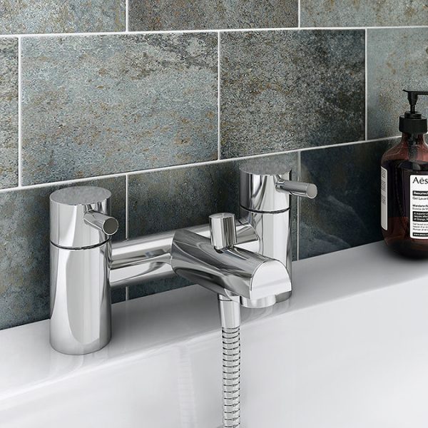 Cruze Bath Shower Mixer with Slider Rail Kit   Chrome - Image 4