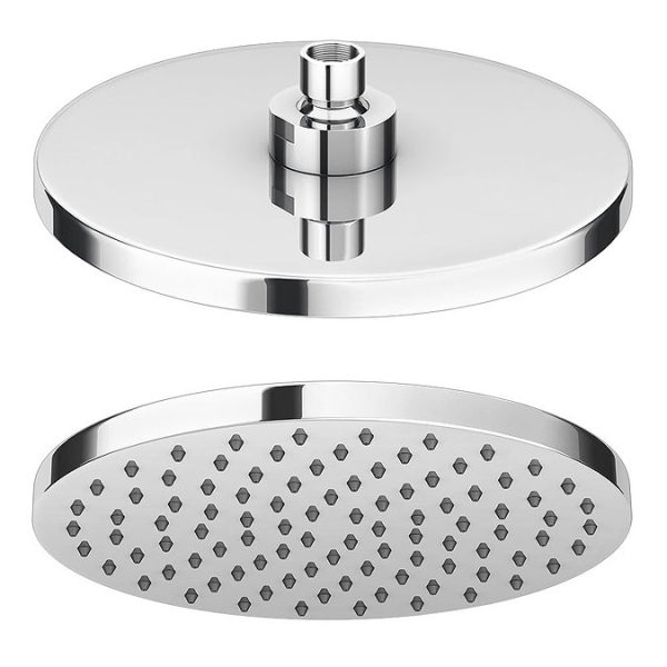 Cruze Round Concealed Dual Thermostatic Shower Valve with 200mm Head + Round Curved Arm - Image 2
