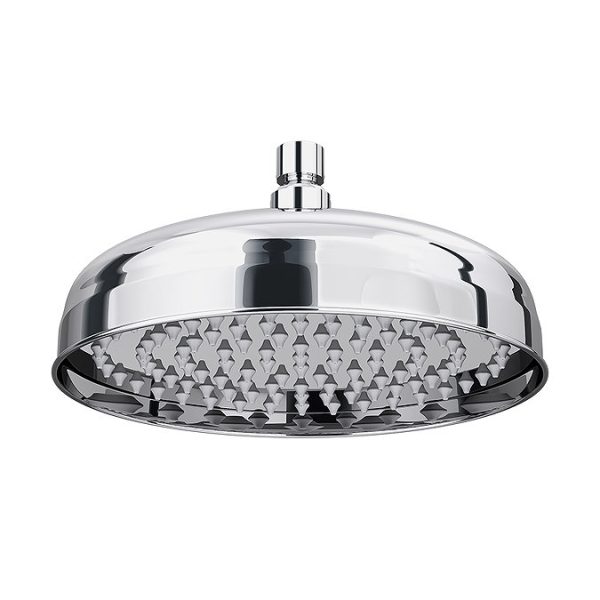 Lancaster Round Concealed Dual Thermostatic Shower Valve with 8" Head & Round Curved Arm - Image 4