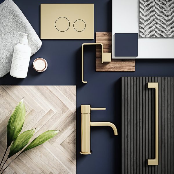 Arezzo Round Brushed Brass Basin Mono Mixer Tap - Image 4