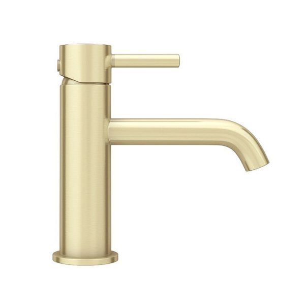 Arezzo Round Brushed Brass Basin Mono Mixer Tap - Image 7