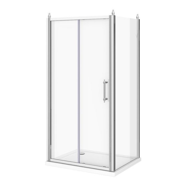 Chatsworth Traditional 1000 x 800mm Sliding Door Shower Enclosure + Tray - Image 4