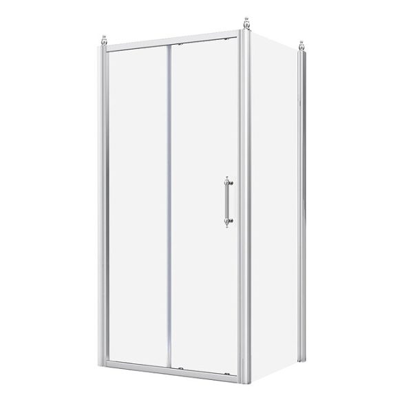 Chatsworth Traditional 1000 x 900mm Sliding Door Shower Enclosure without Tray - Image 2