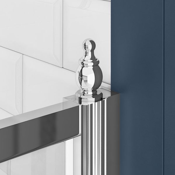 Chatsworth Traditional 1200 x 700mm Sliding Door Shower Enclosure + Tray - Image 4