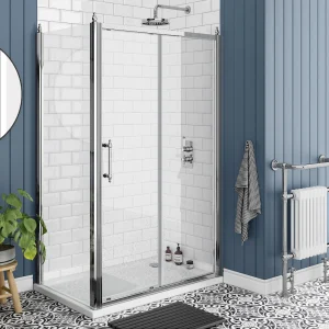 Chatsworth Traditional 1200 x 800mm Sliding Door Shower Enclosure + Tray