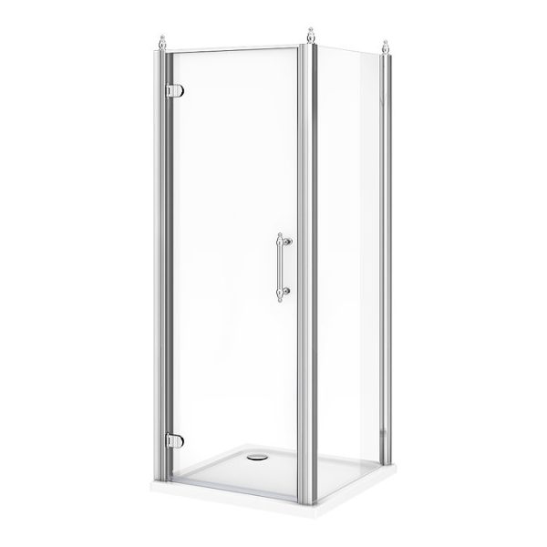 Chatsworth Traditional 800 x 800mm Hinged Door Shower Enclosure + Tray - Image 4