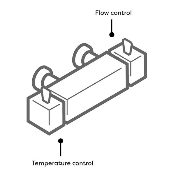 Modern Cool Touch Shower Bar Valve + Slider Rail Kit - Image 2