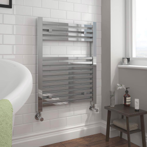 Cube Heated Towel Rail   Chrome (600 x 690mm)