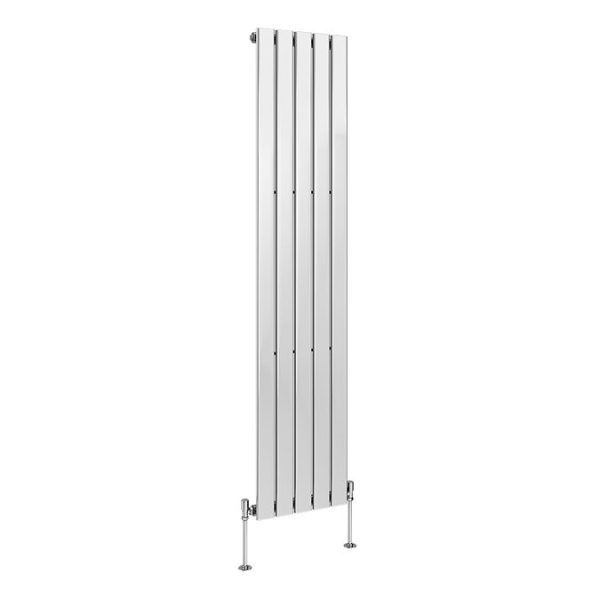 Urban Chrome Vertical Single Panel Radiator (1800mm High) - Image 2