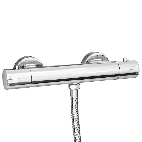 Cruze Chrome Round Bar Shower Valve incl. Slide Rail Kit with Pencil Handset - Image 3