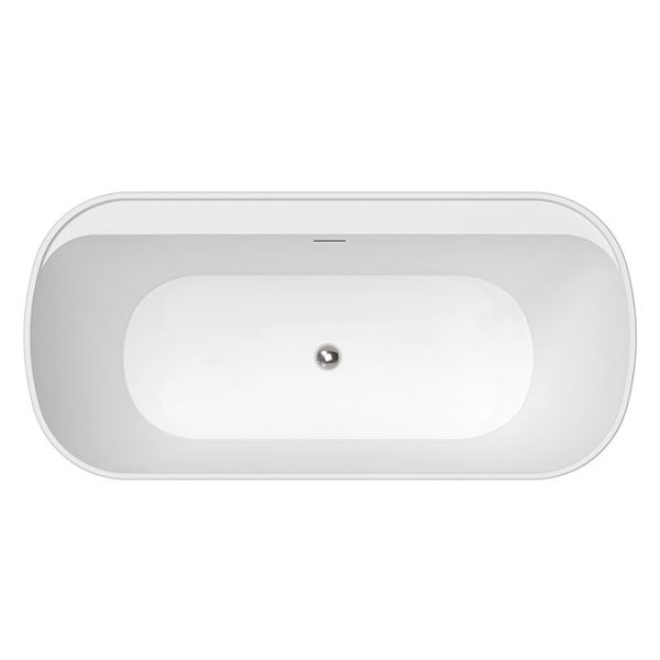 Cruze Curved Back To Wall Bath (1700 x 800mm) with Waste - Image 3