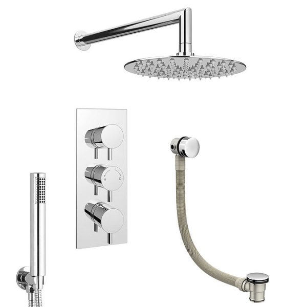 Cruze Shower Package (Rainfall Wall Mounted Head, Handset + Freeflow Bath Filler) - Image 6